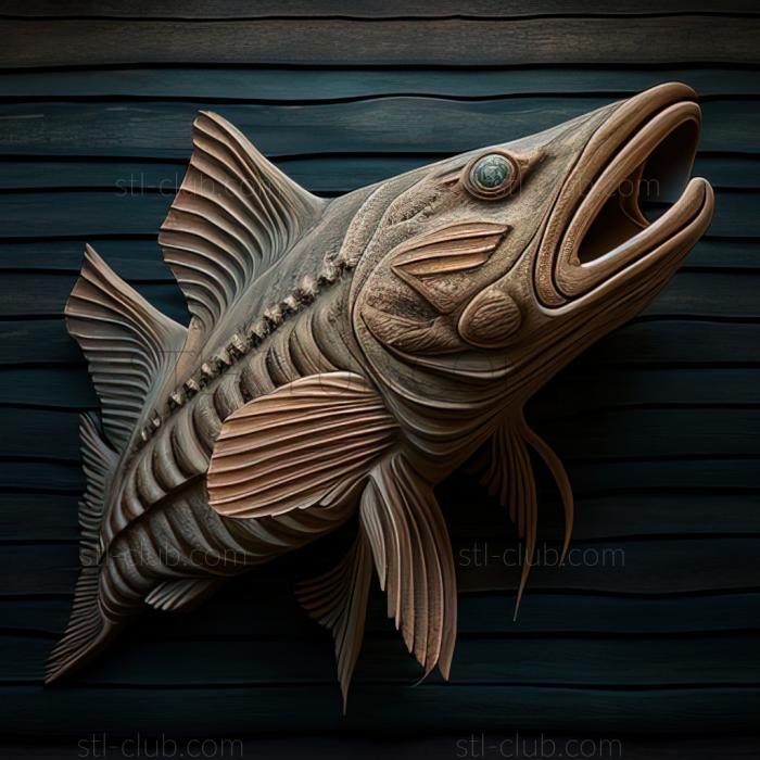 3D model st Diagonally striped catfish fish (STL)